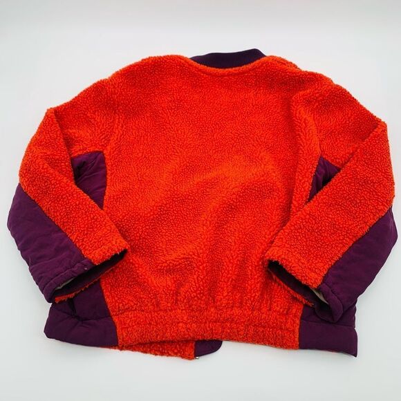 Free people | Rivington Oversized Sherpa Women's red Bomber Jacket | sz medium - Picture 6 of 7